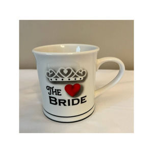 Home Essentials The‎ Bride Coffee Mug with a Crown and Red Heart